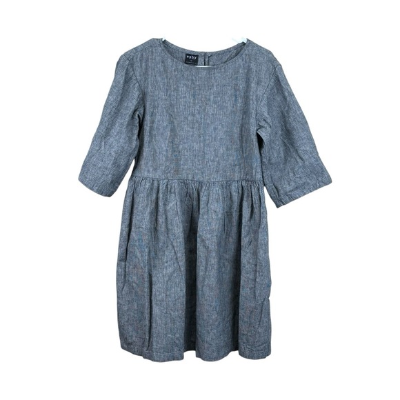 Esby Willow Babydoll Short Dress Linen & Cotton Made in the USA $265 Size XS EUC - Picture 2 of 6